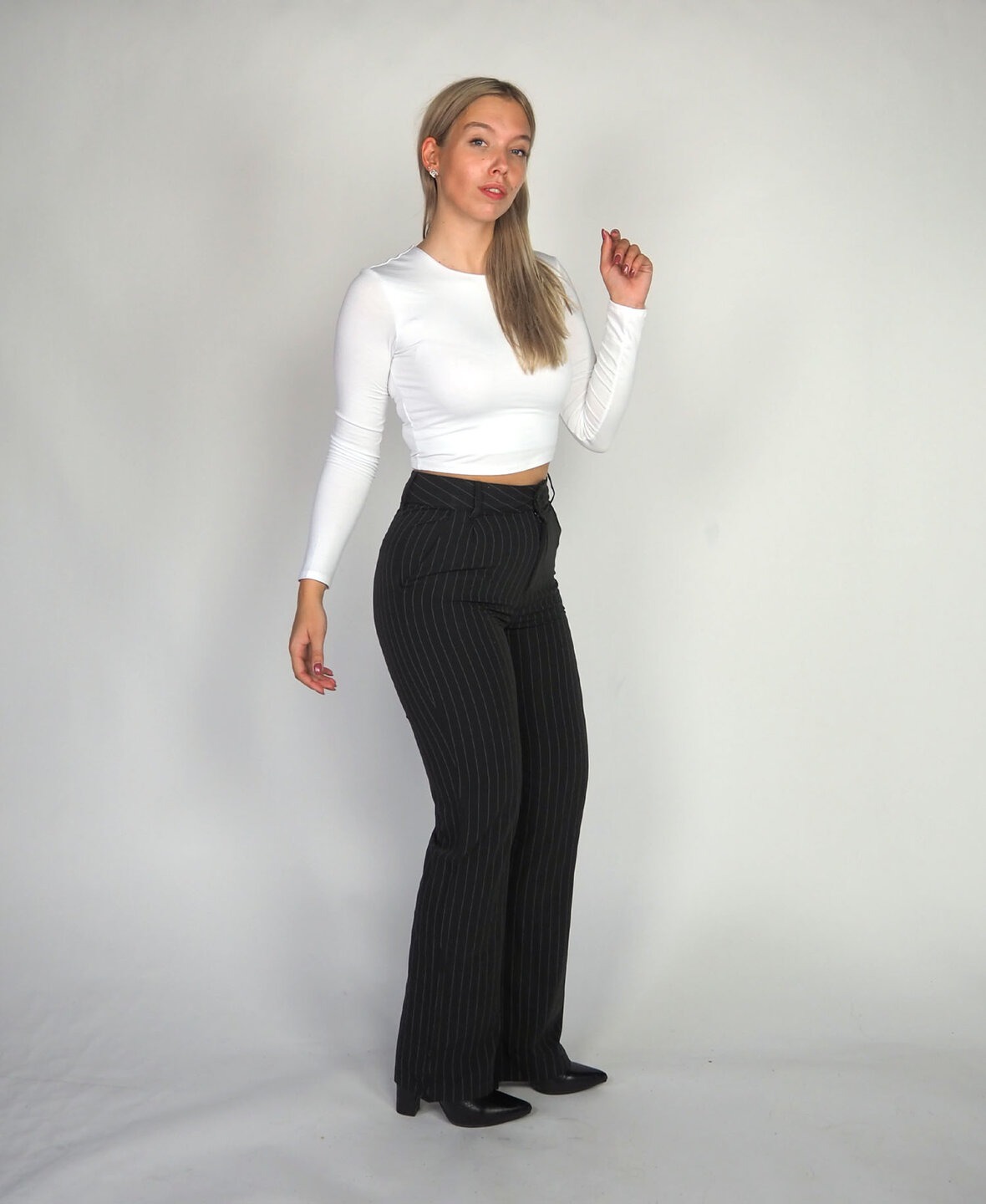 Sanne Pants Striped Black