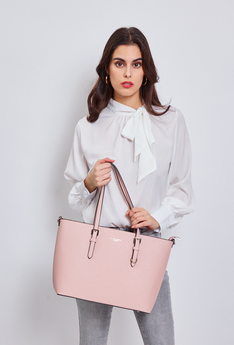 Flora and Co Saffiano Bag Taupe