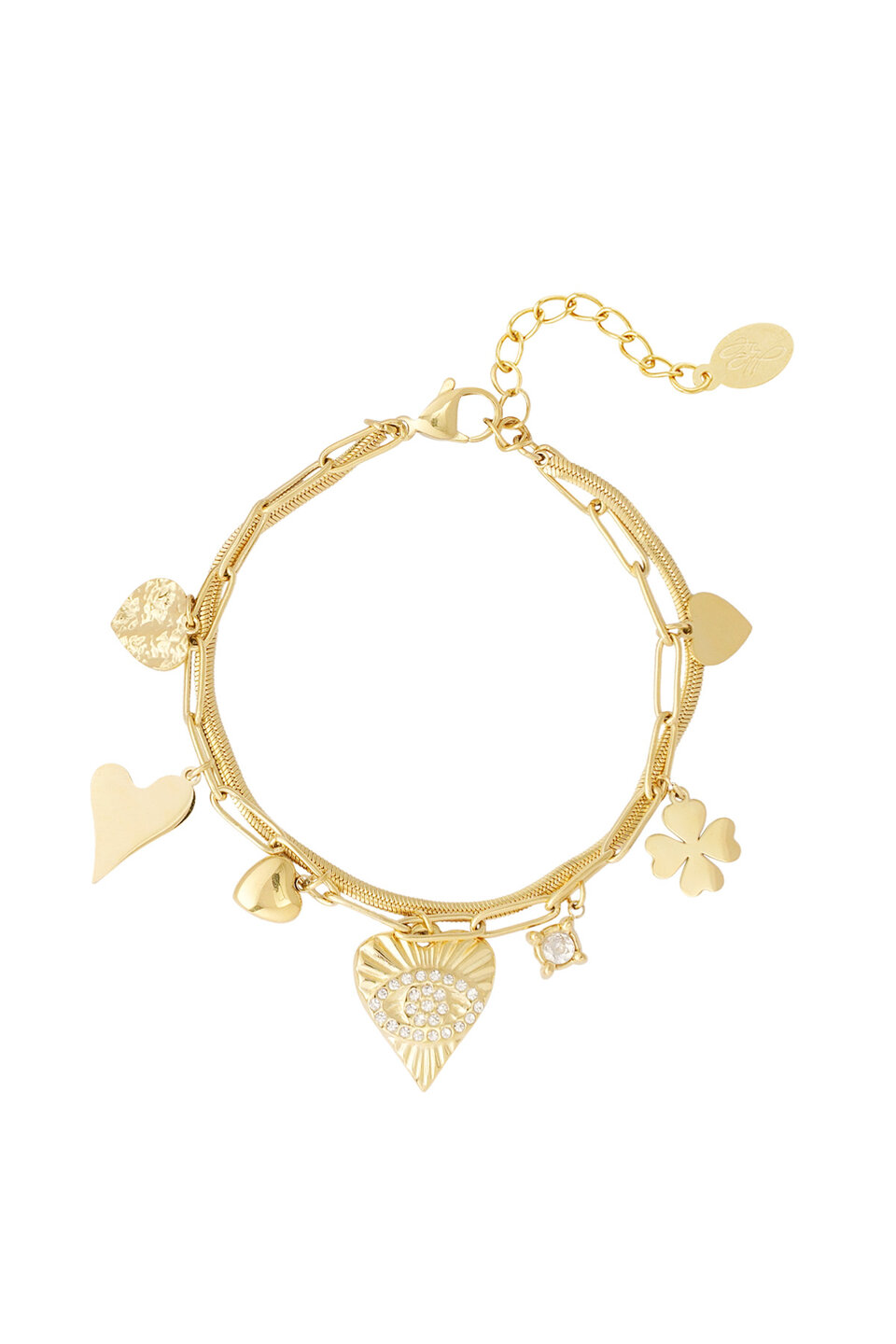 Bracelet double charm Gold