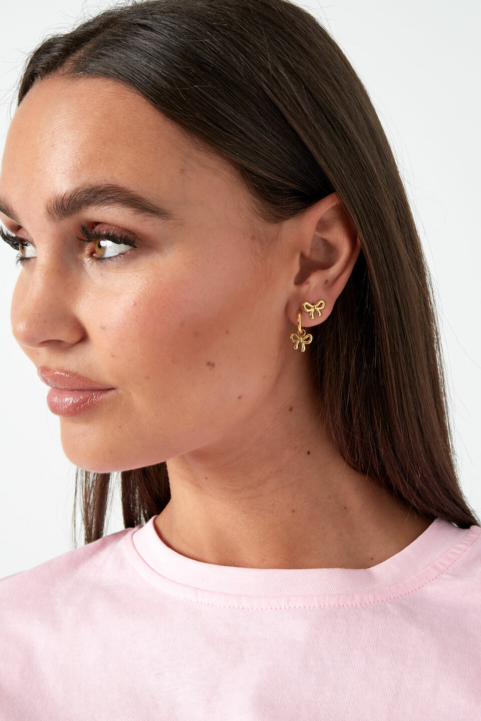 Earring Stud Bow Gold