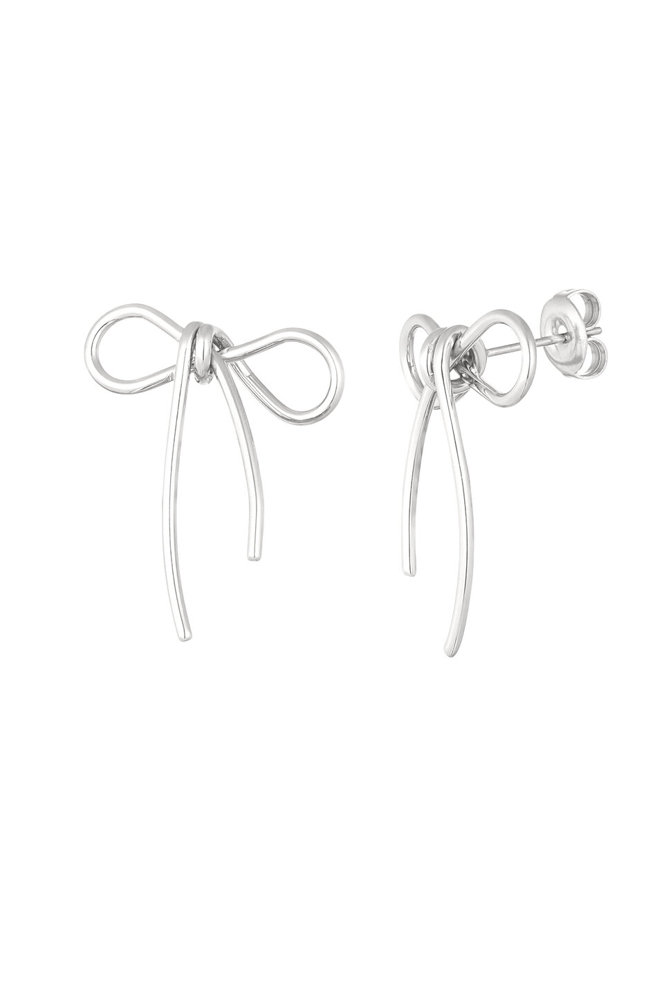 Earring Basic Bow Silver