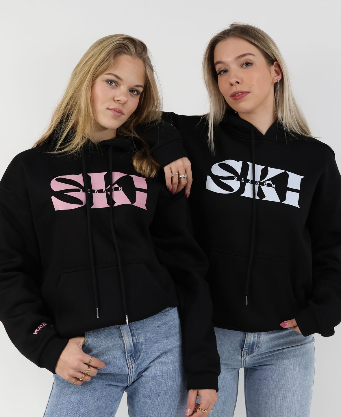 Ski Hoodie Black/Lightpink