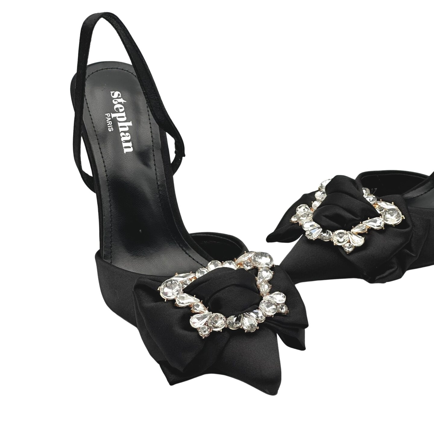 Bow Glam Heels Black