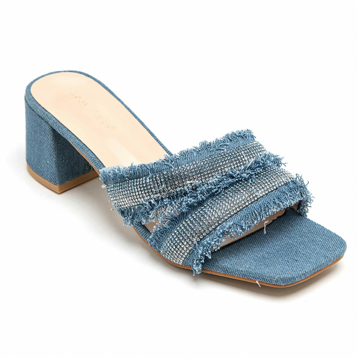 Denim Glam Sandals Blue