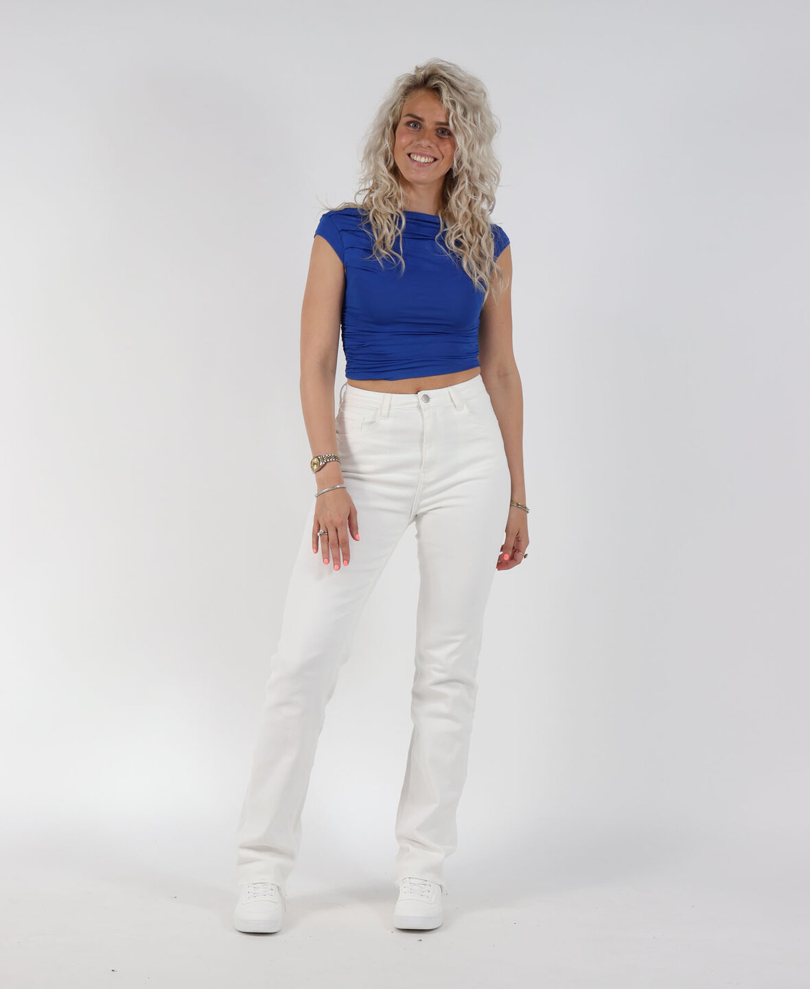 High Waist Straight Leg Jeans 2180 White (TALL)