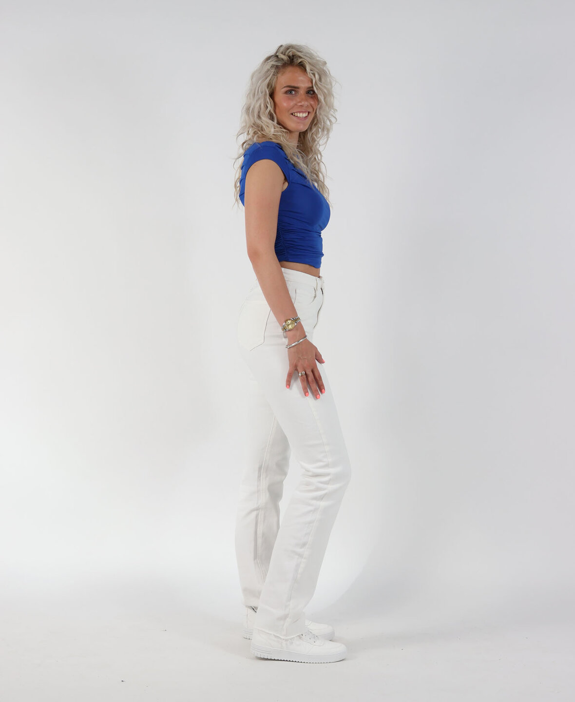 High Waist Straight Leg Jeans 2180 White (TALL)