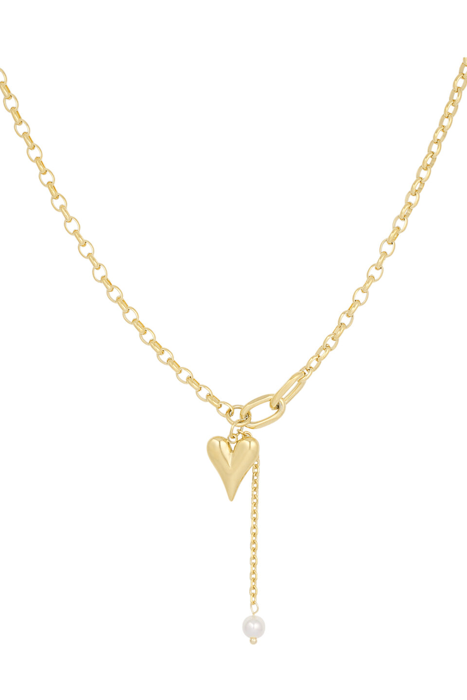 Necklace lovely heart gold