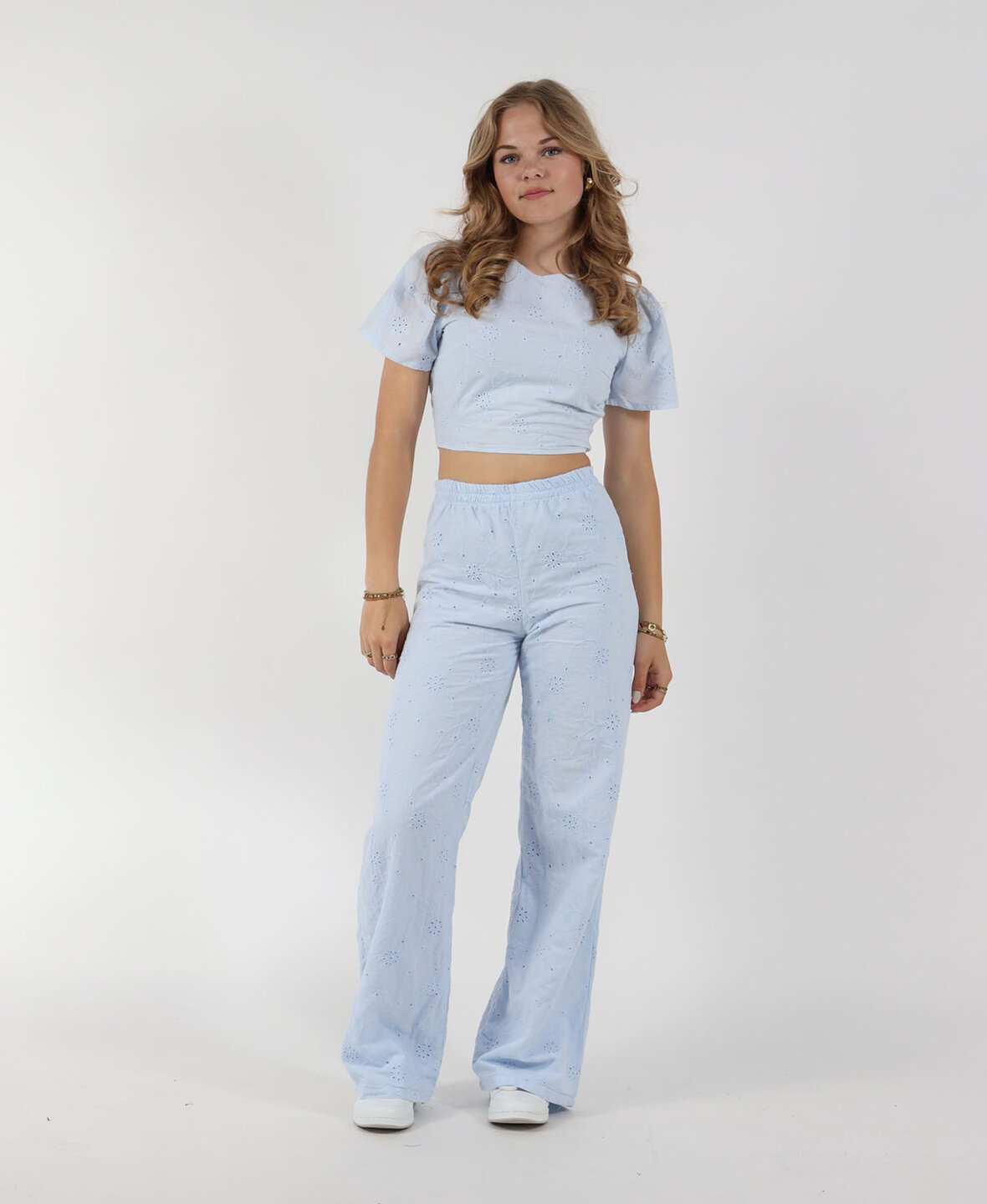 Broderie Pants Babyblue (REGULAR)