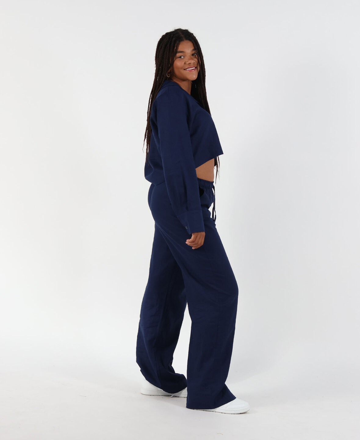 Linen Pants Navy Blue (REGULAR)