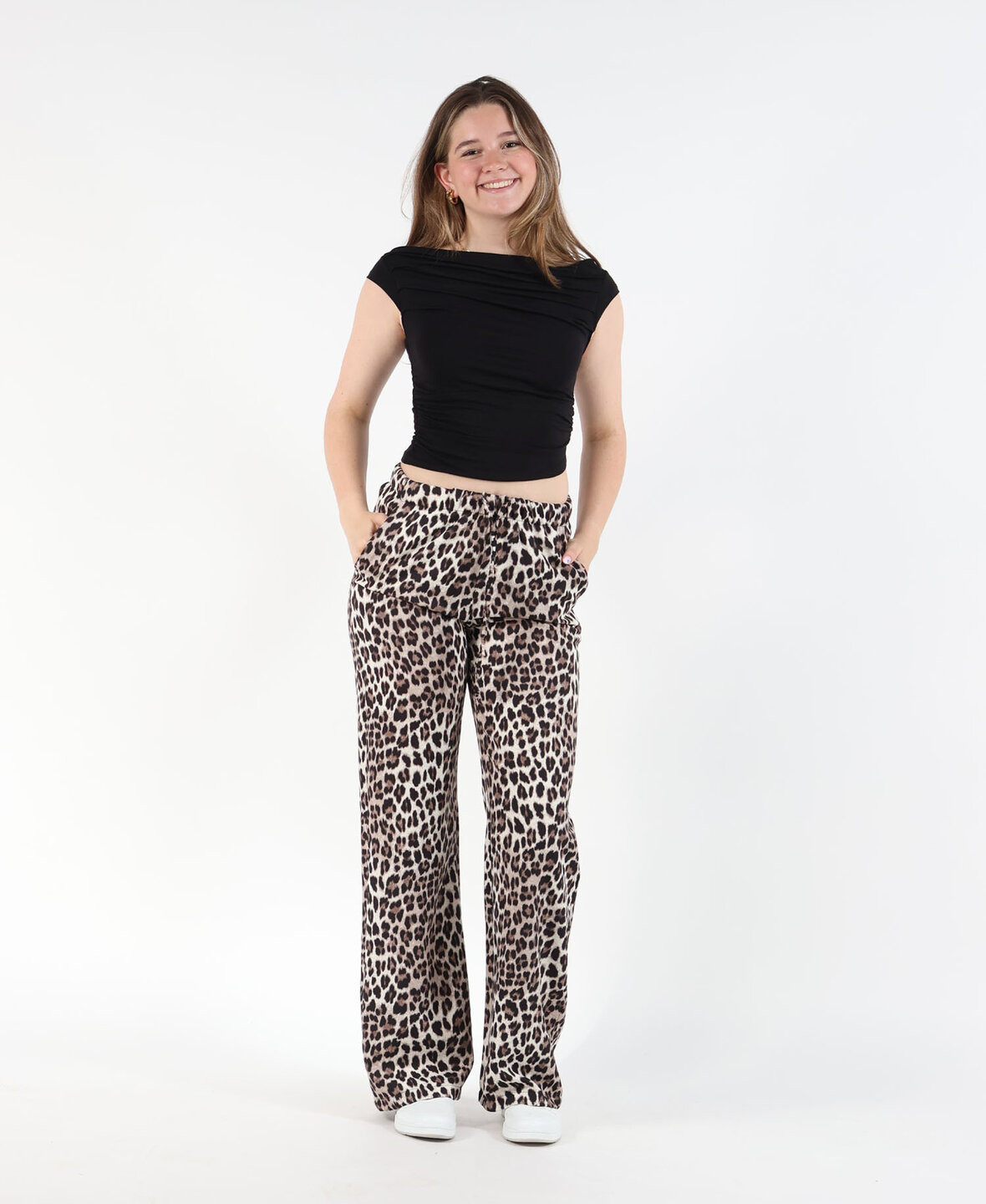 Leopard Wide Leg Pants