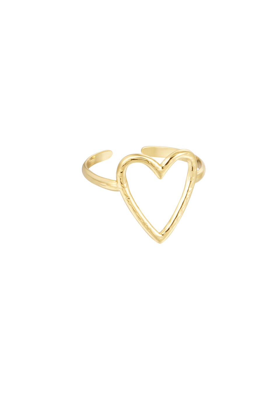 Ring Big Heart Gold