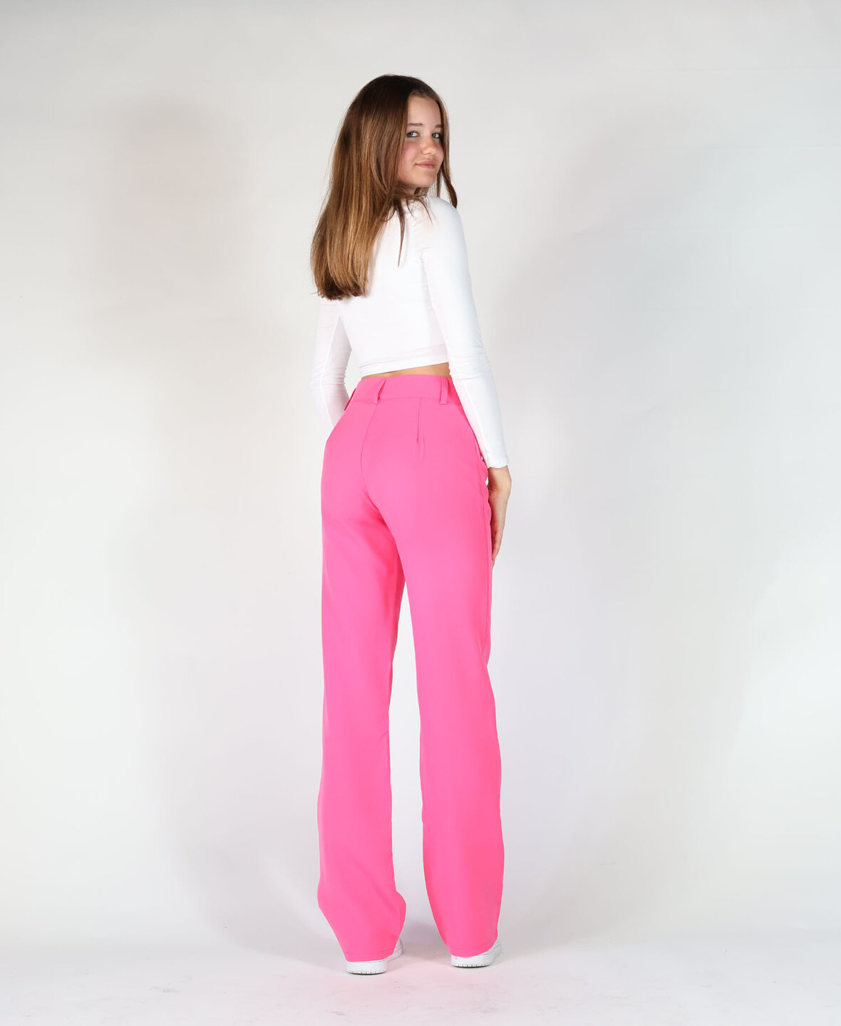 Sanne Stripe Pants Hotpink (TALL)