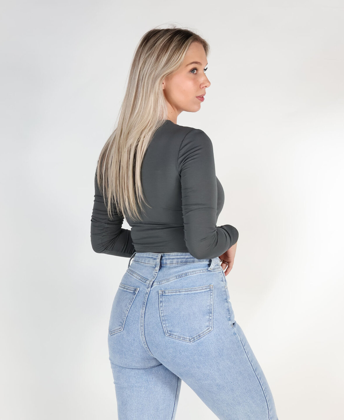 Leela Top Dark Grey