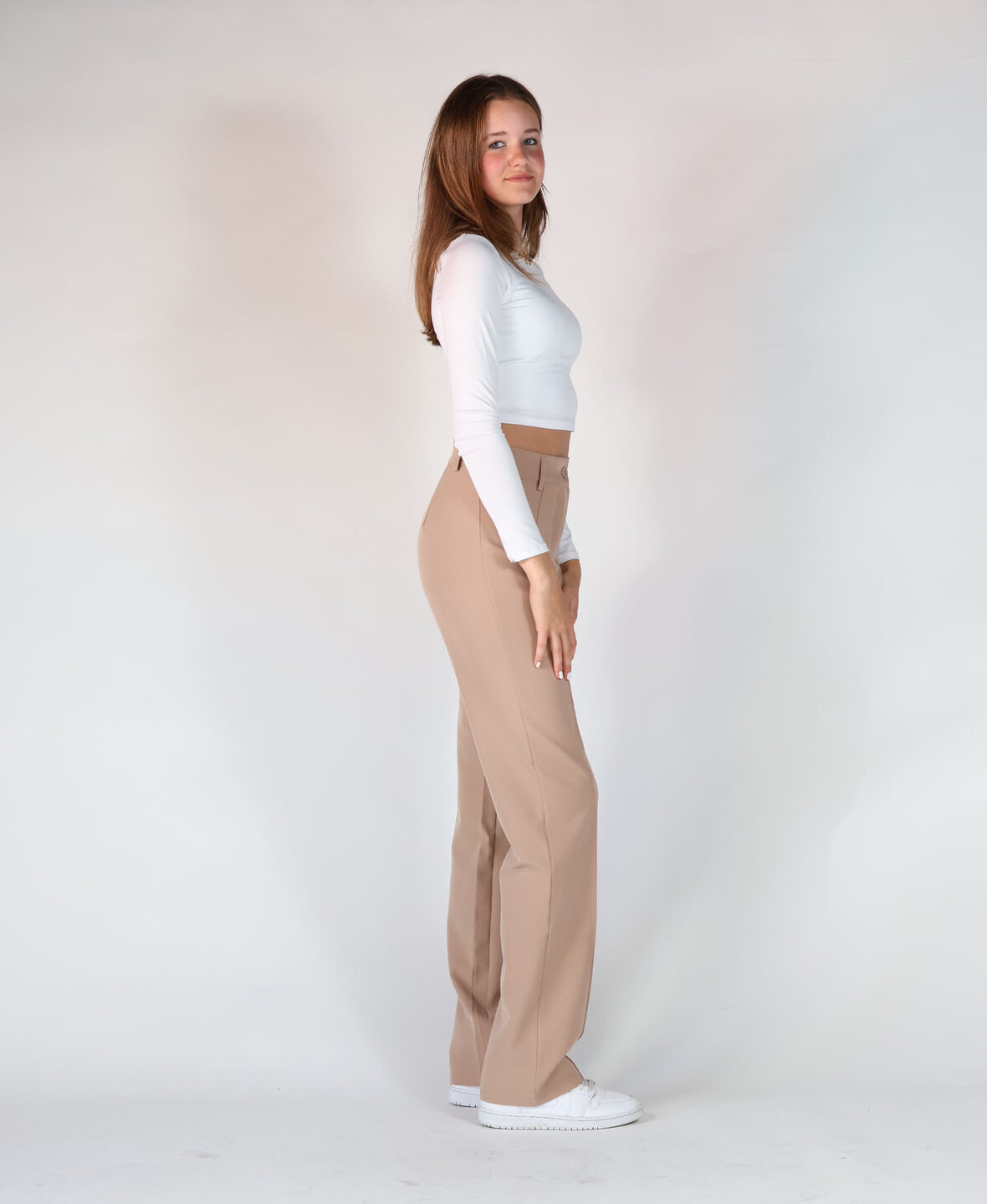 Sanne Stripe Pants Nude (TALL)