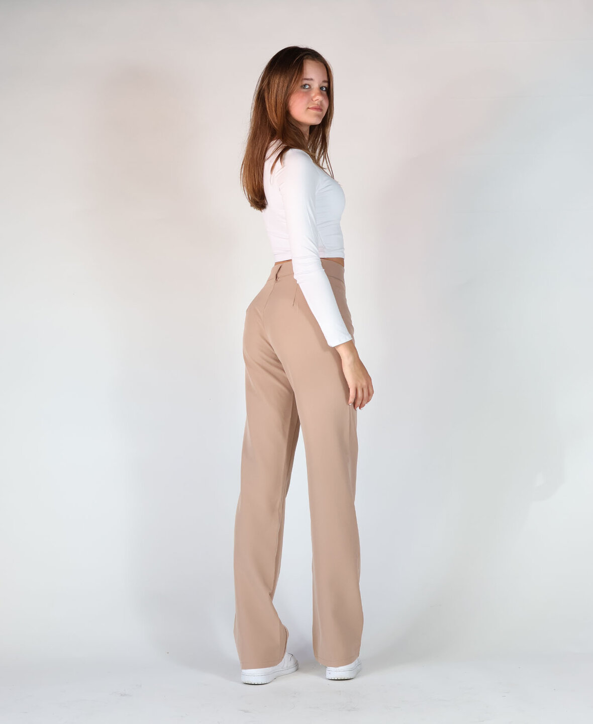 Sanne Stripe Pants Nude (TALL)