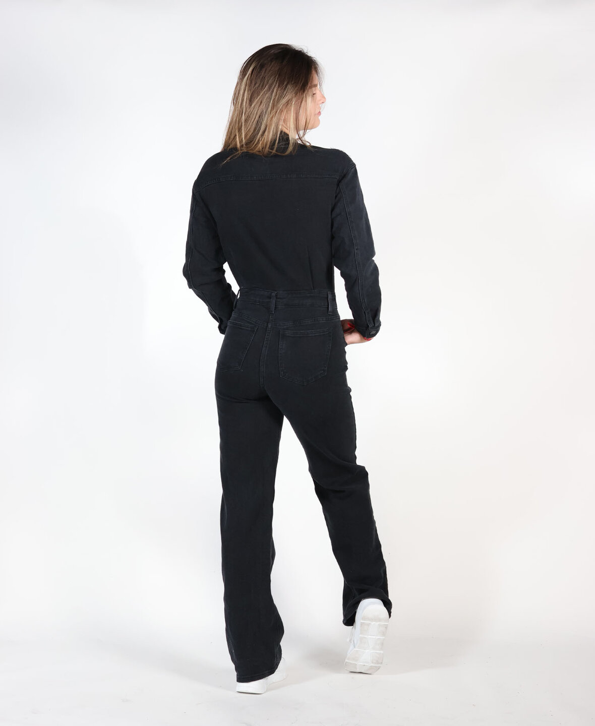 Denim Stretch Jumpsuit Black