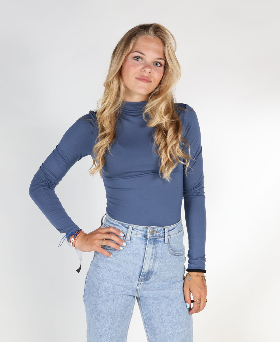 Leela Cowl Body Denim Blue