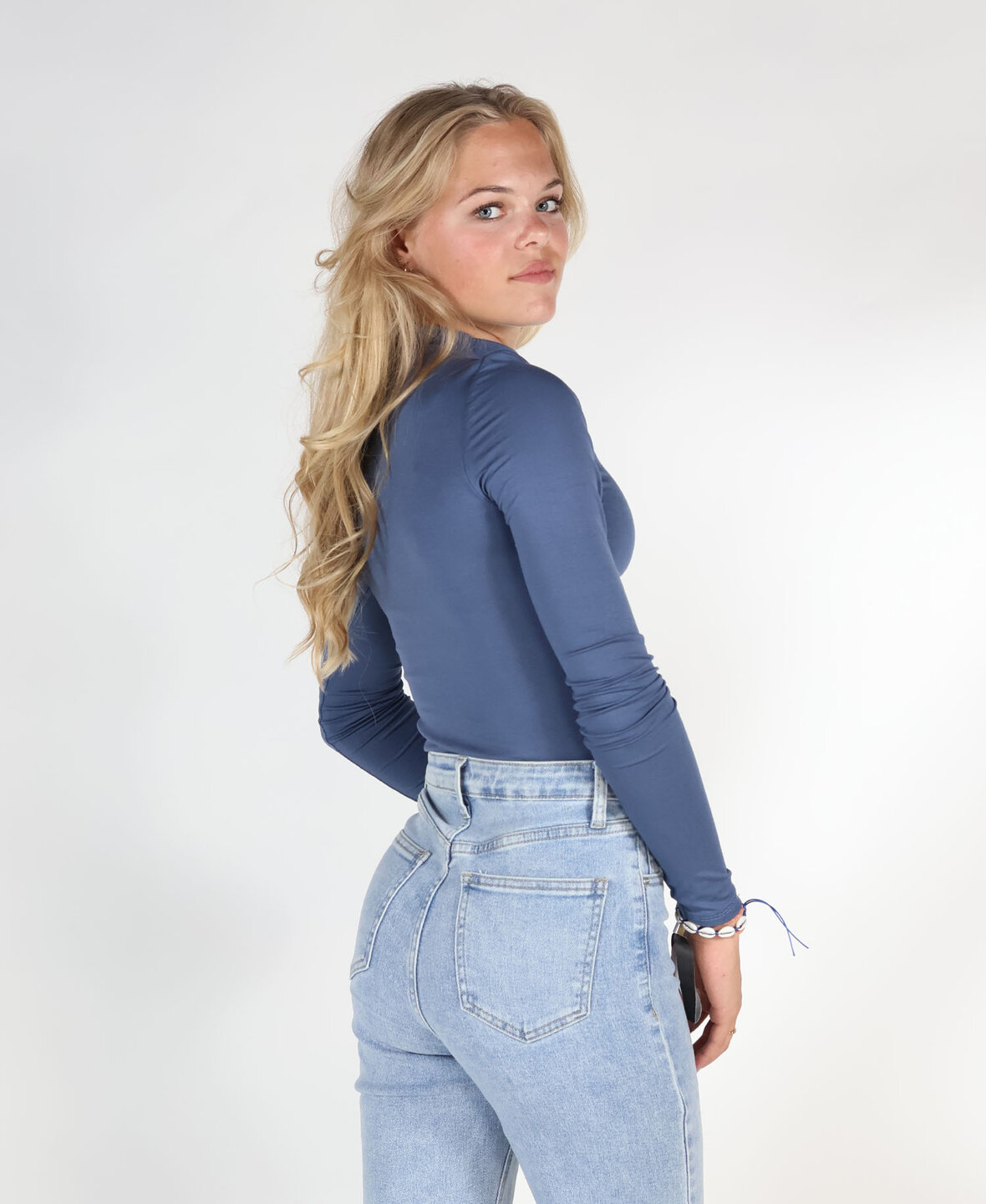 Leela Cowl Body Denim Blue