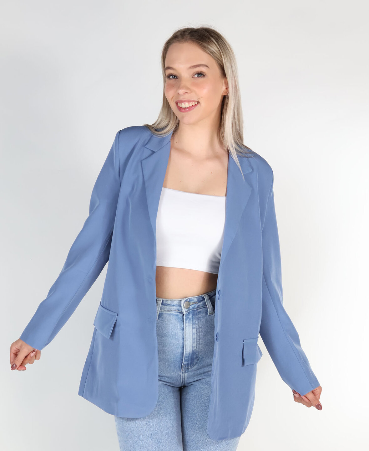 Sanne Blazer Denim Blue