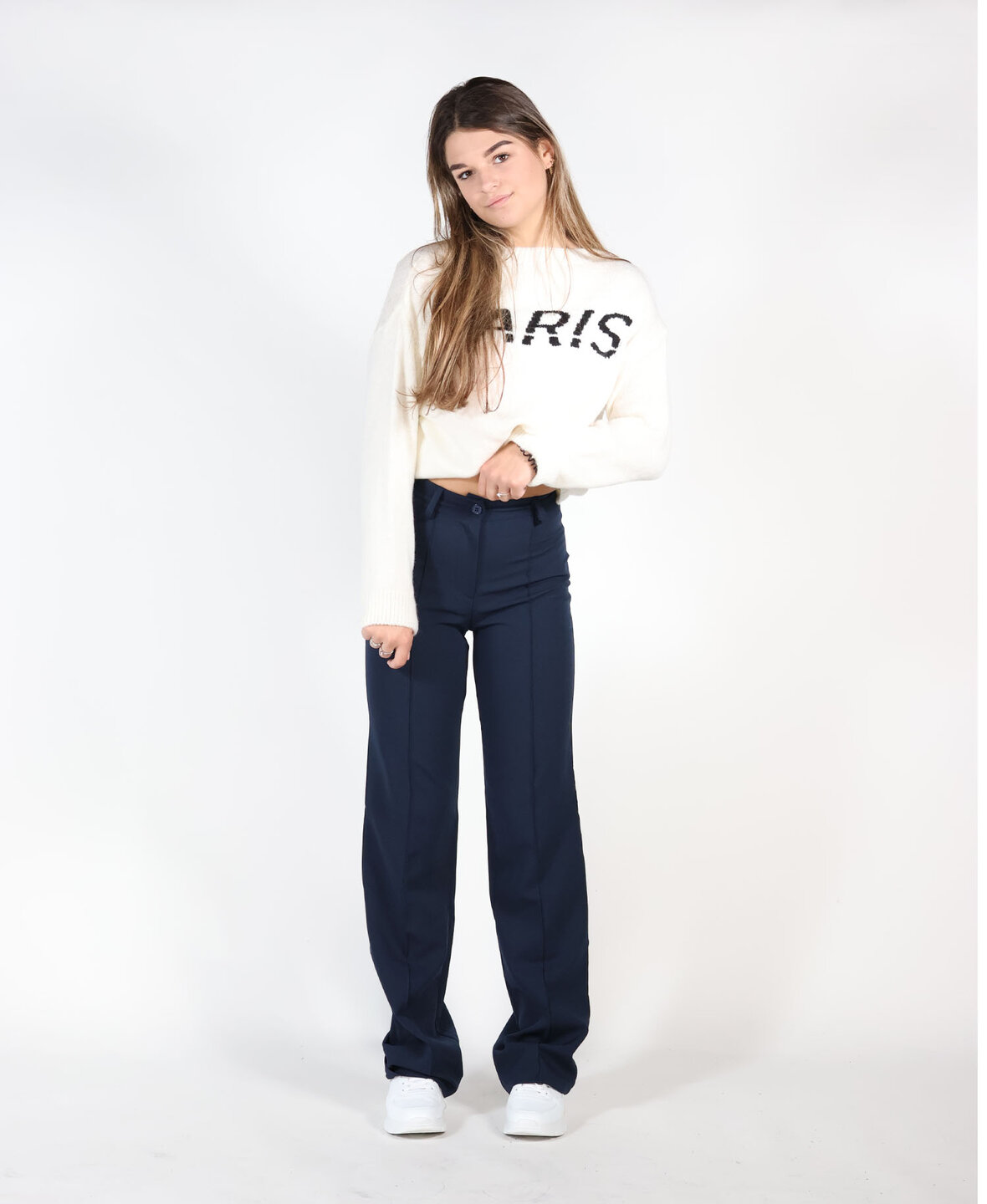 Sanne Stripe Pants Navy Blue (TALL)