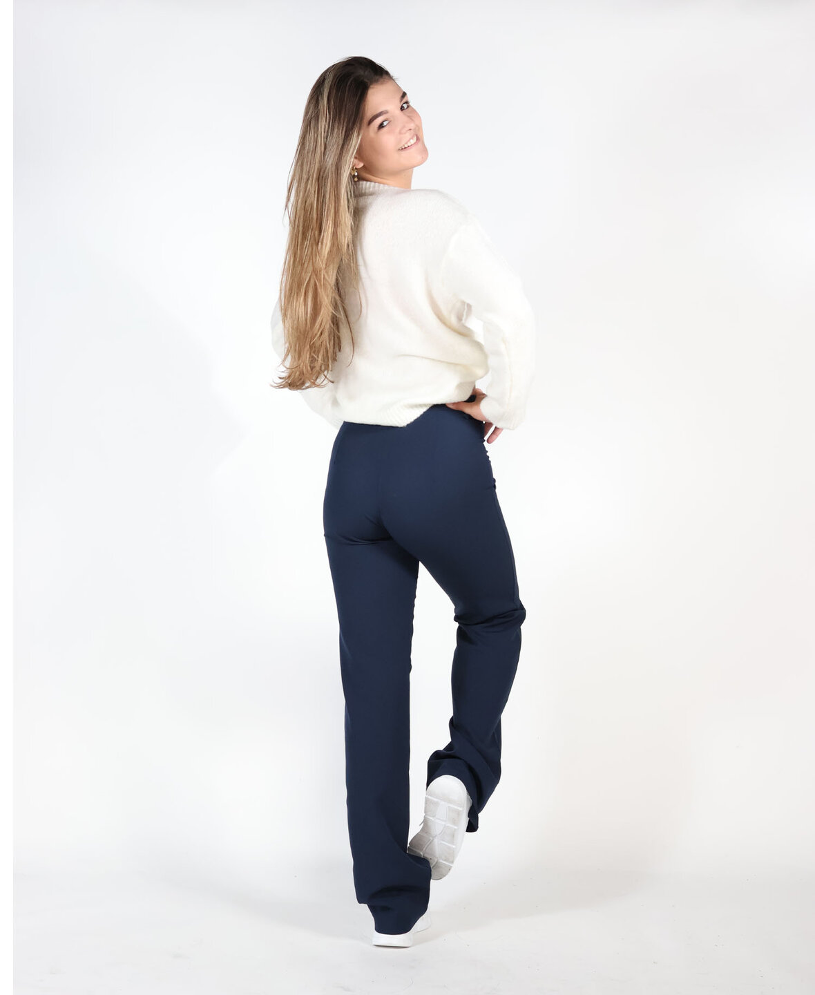 Sanne Stripe Pants Navy Blue (TALL)