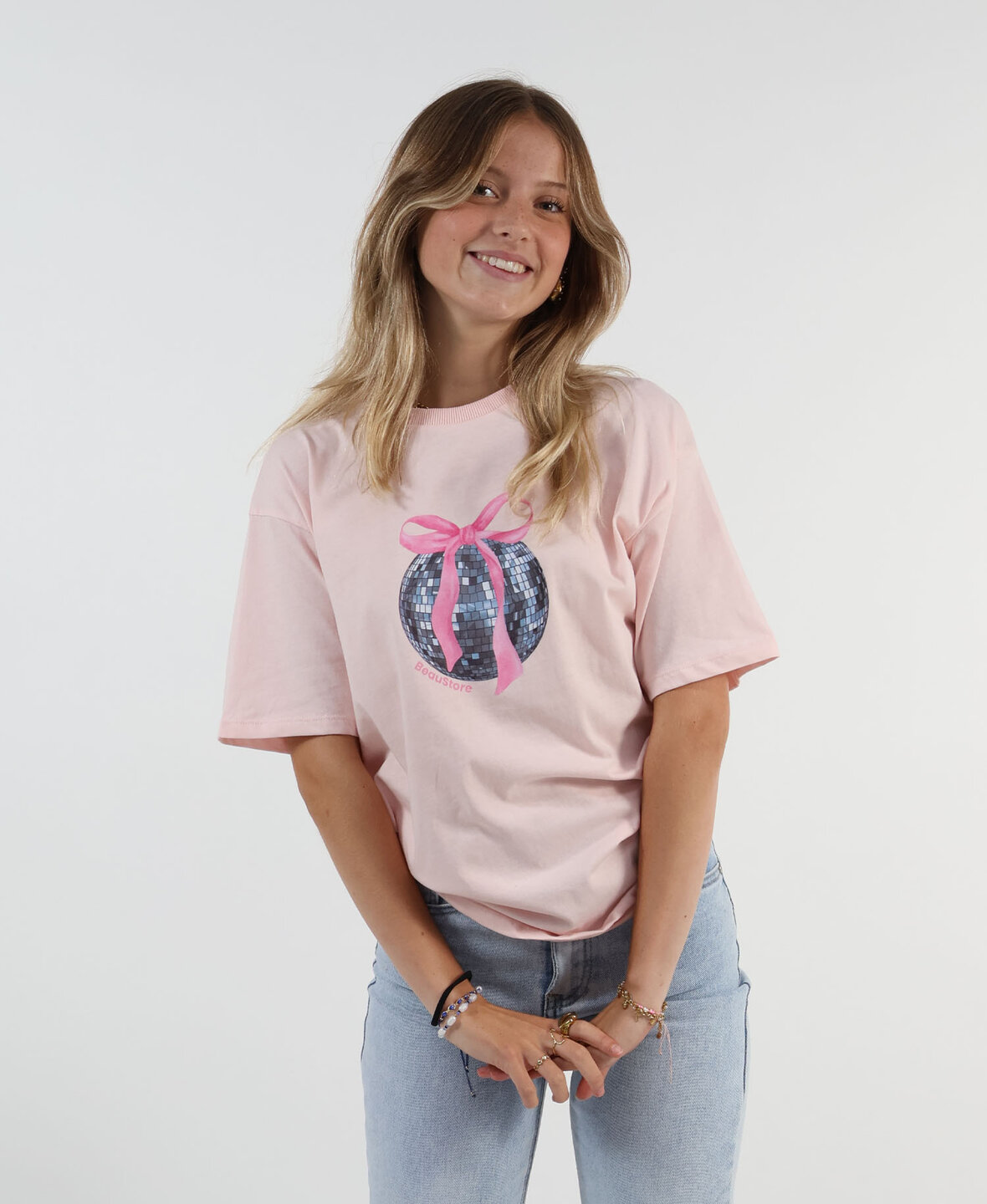 Bow t-shirt Babypink