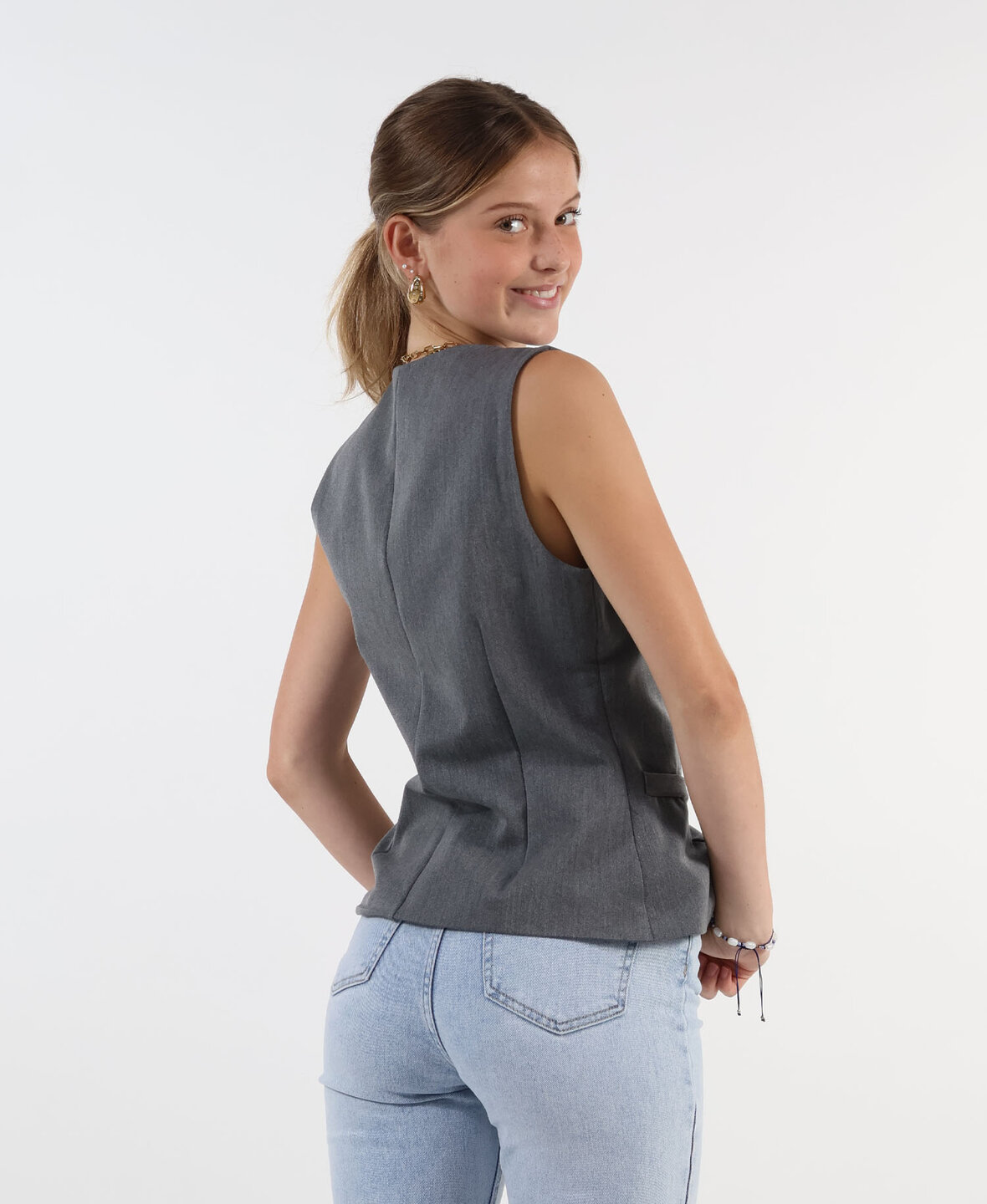 Sanne Waistcoat Dark Grey