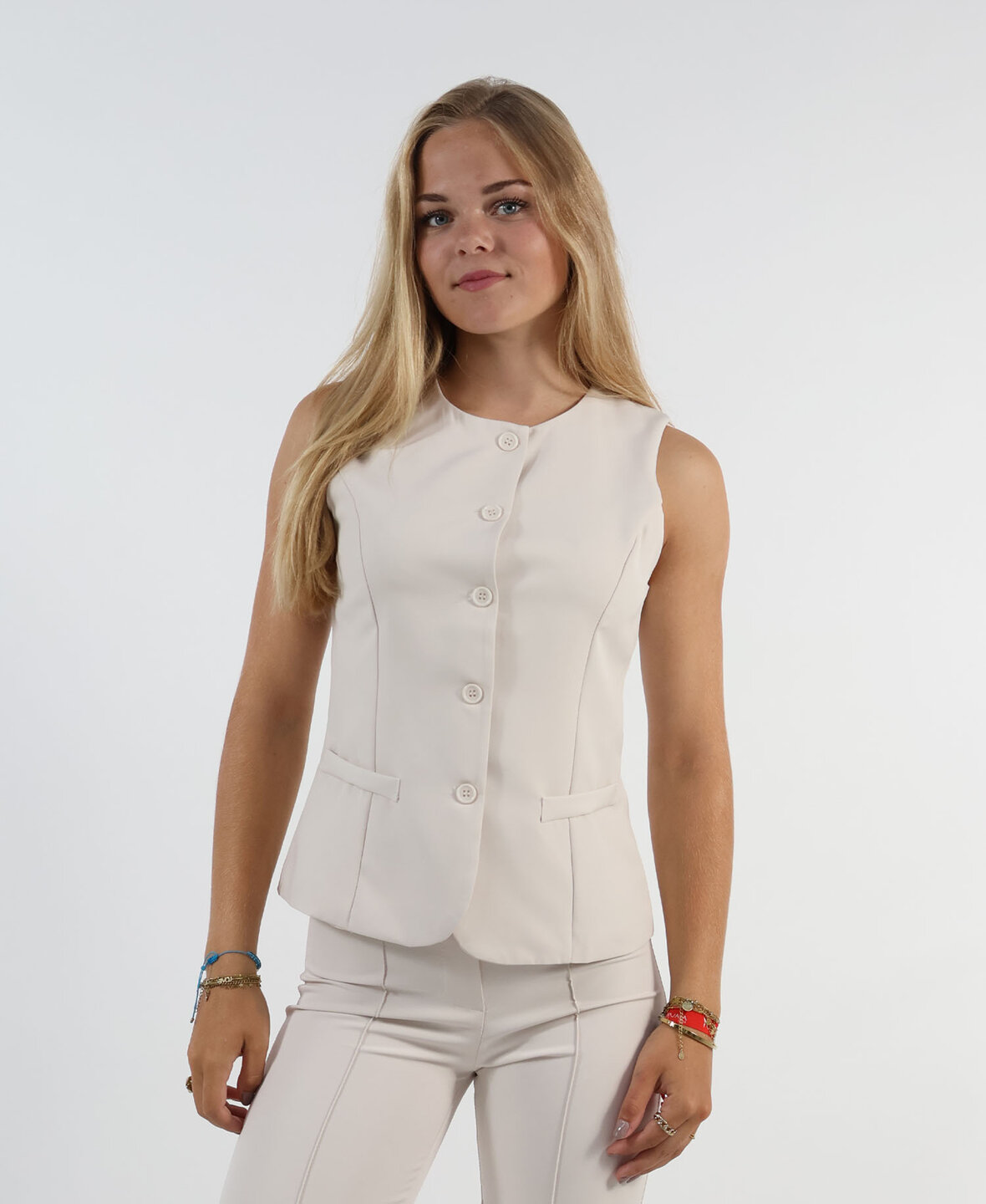 Sanne Waistcoat Beige