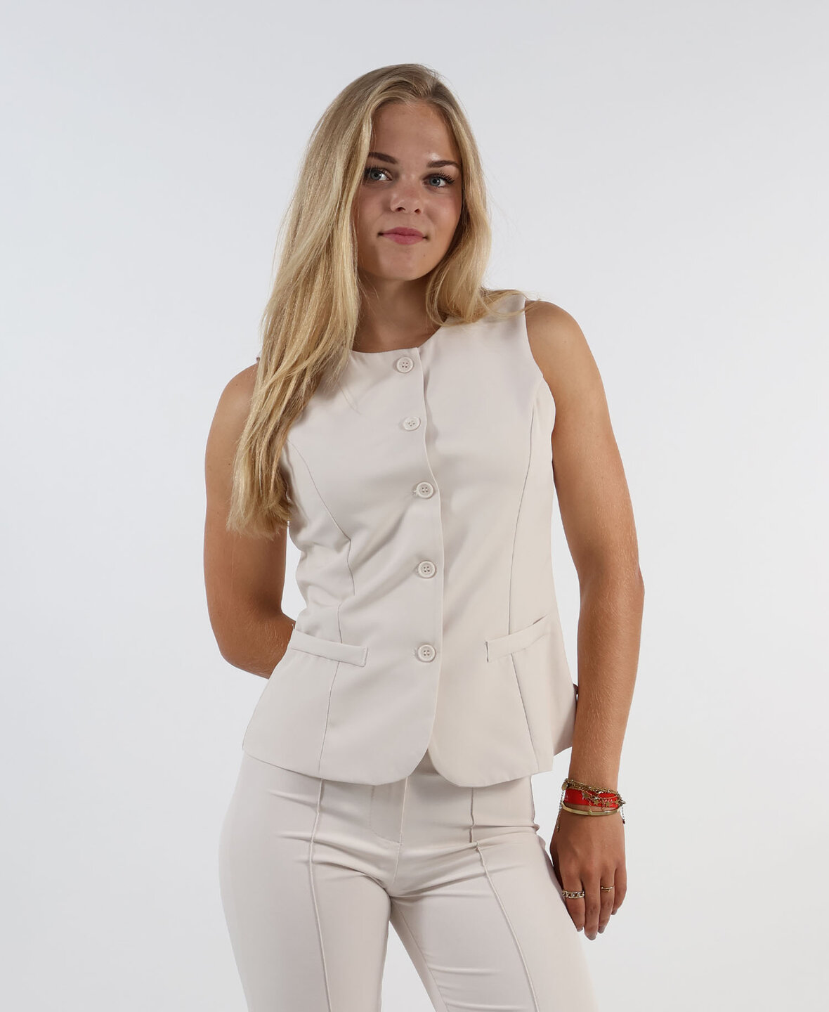 Sanne Waistcoat Beige