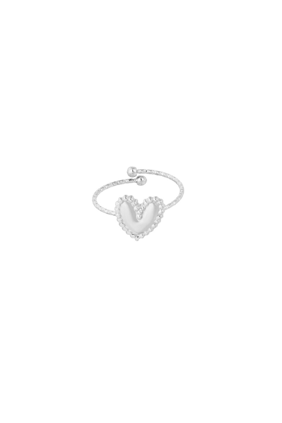 Broderie love ring Silver