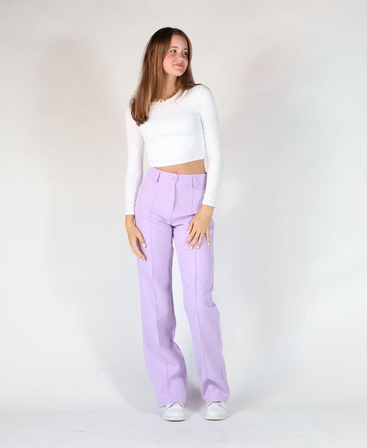 Sanne Stripe Pants Lilac (TALL)