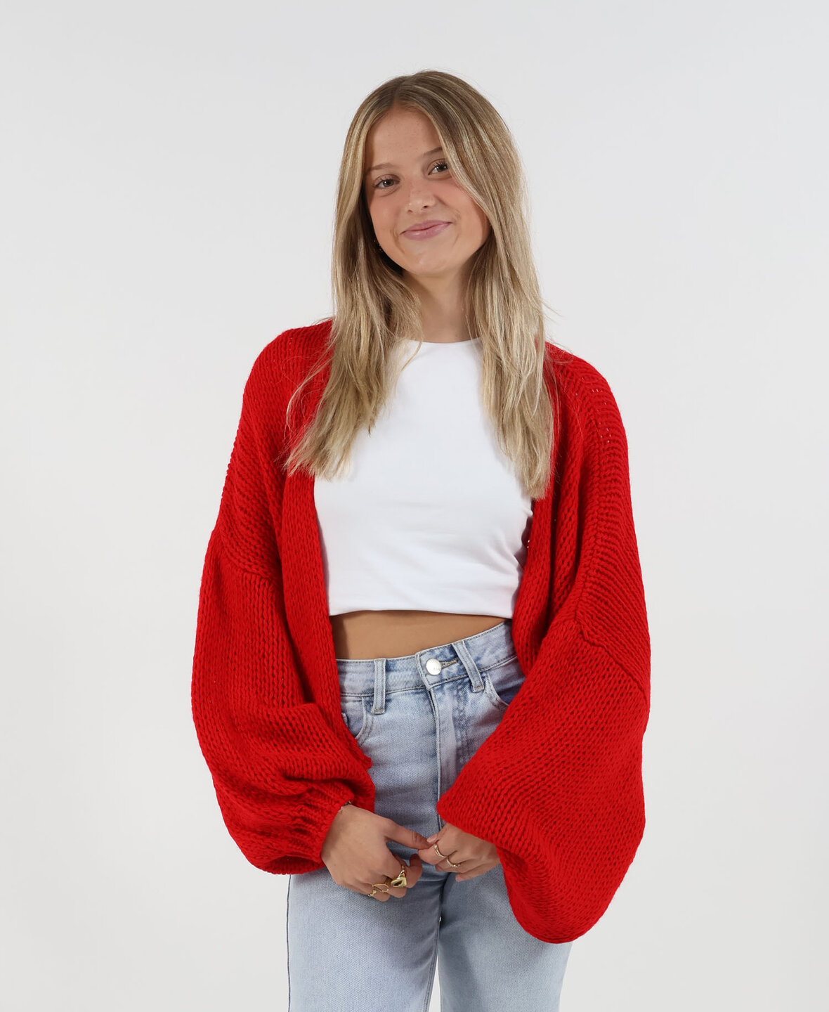 Comfy Cardigan Red