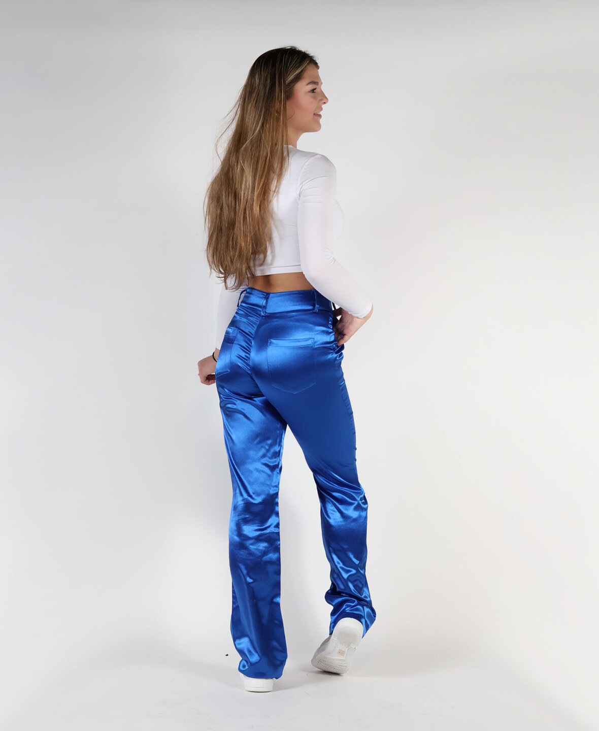 Sanne Satin Pants Blue