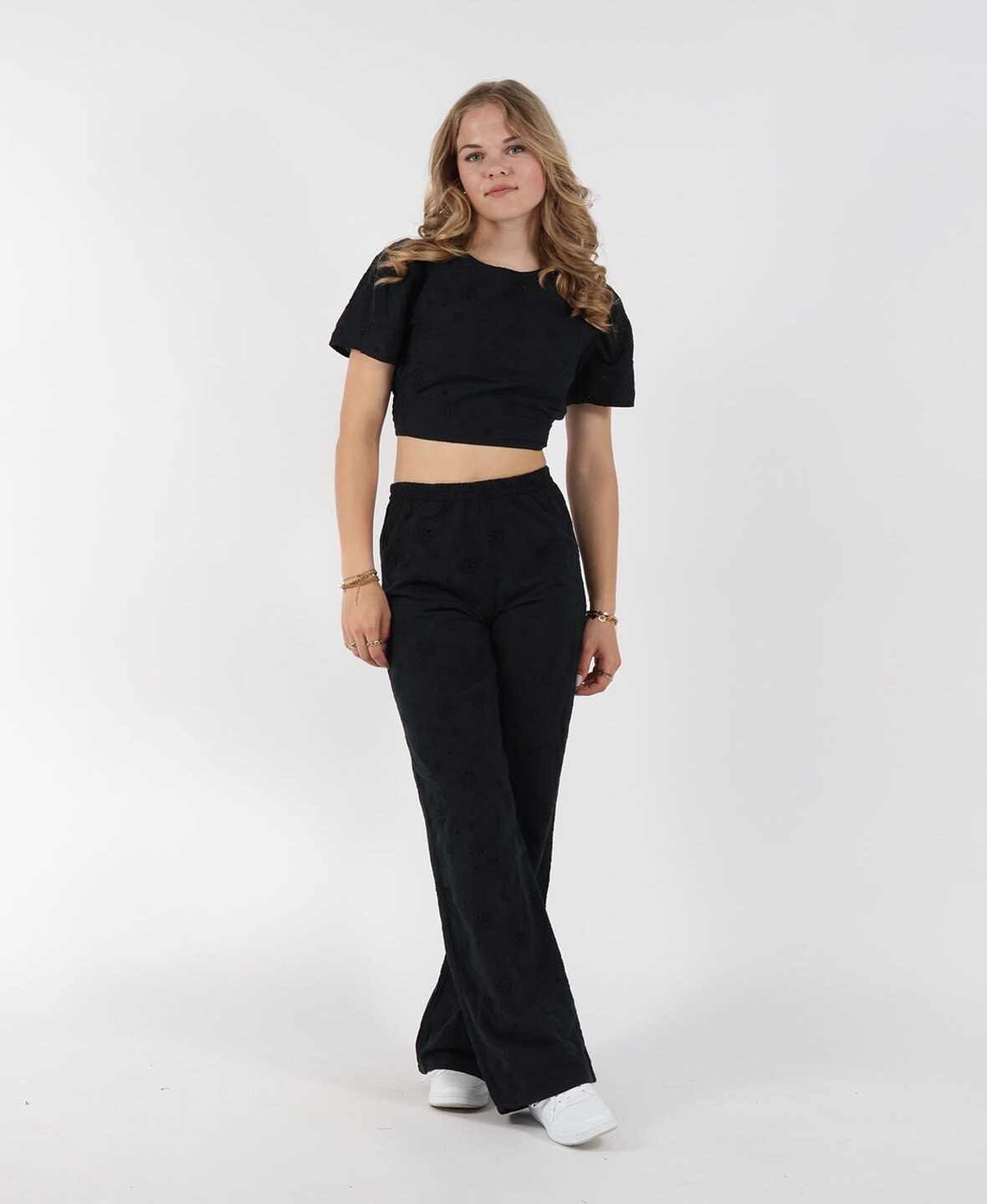 Broderie Pants Black (REGULAR)