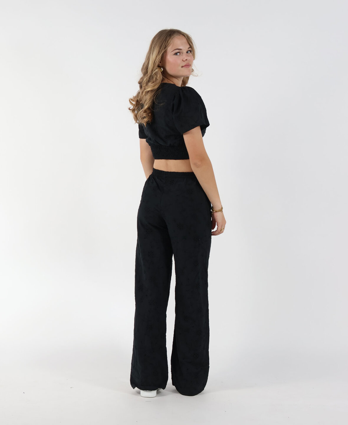 Broderie Pants Black (REGULAR)