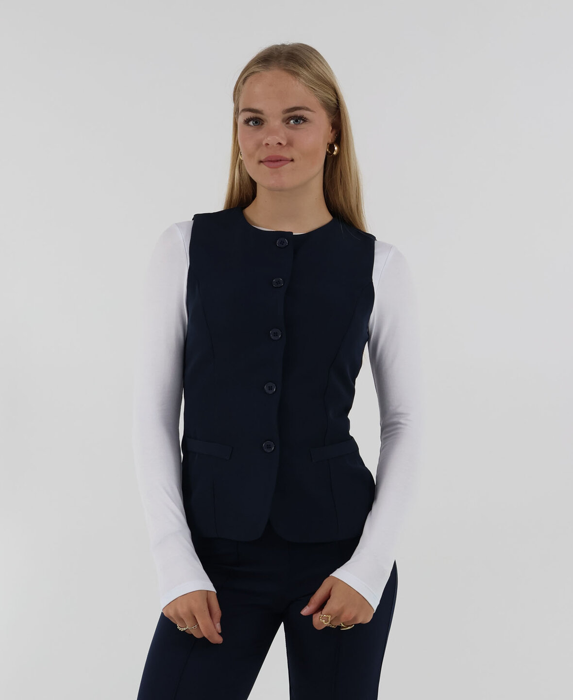 Sanne Waistcoat Navy Blue