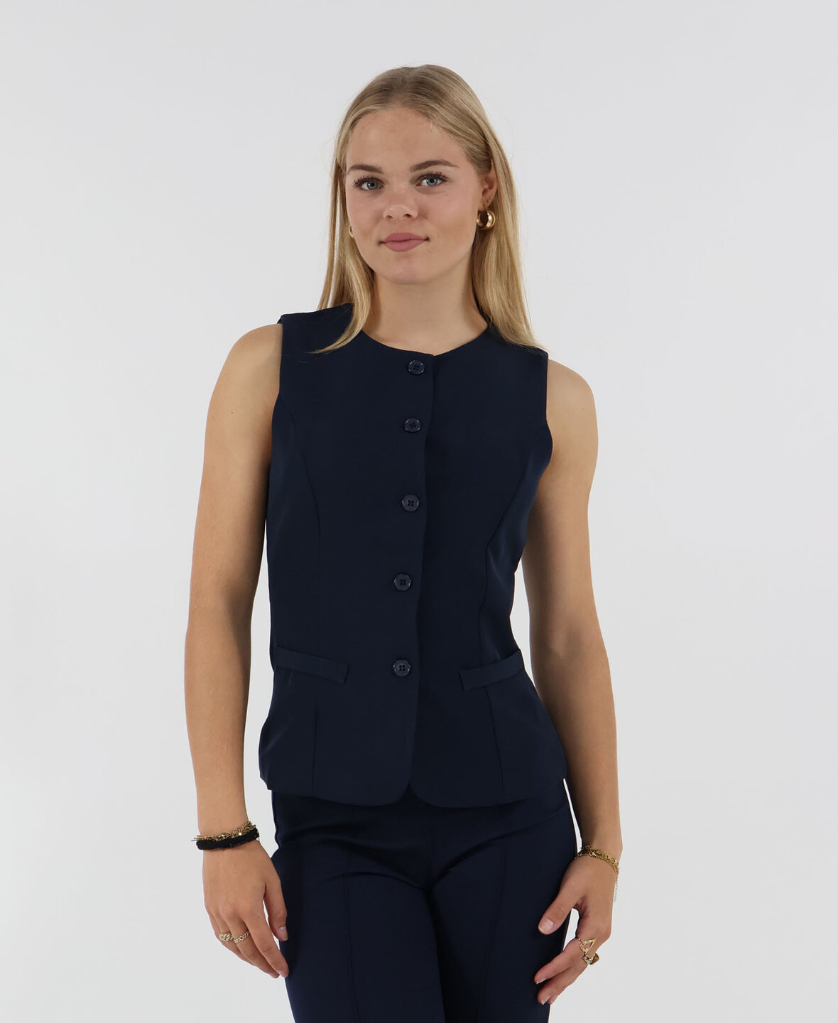 Sanne Waistcoat Navy Blue