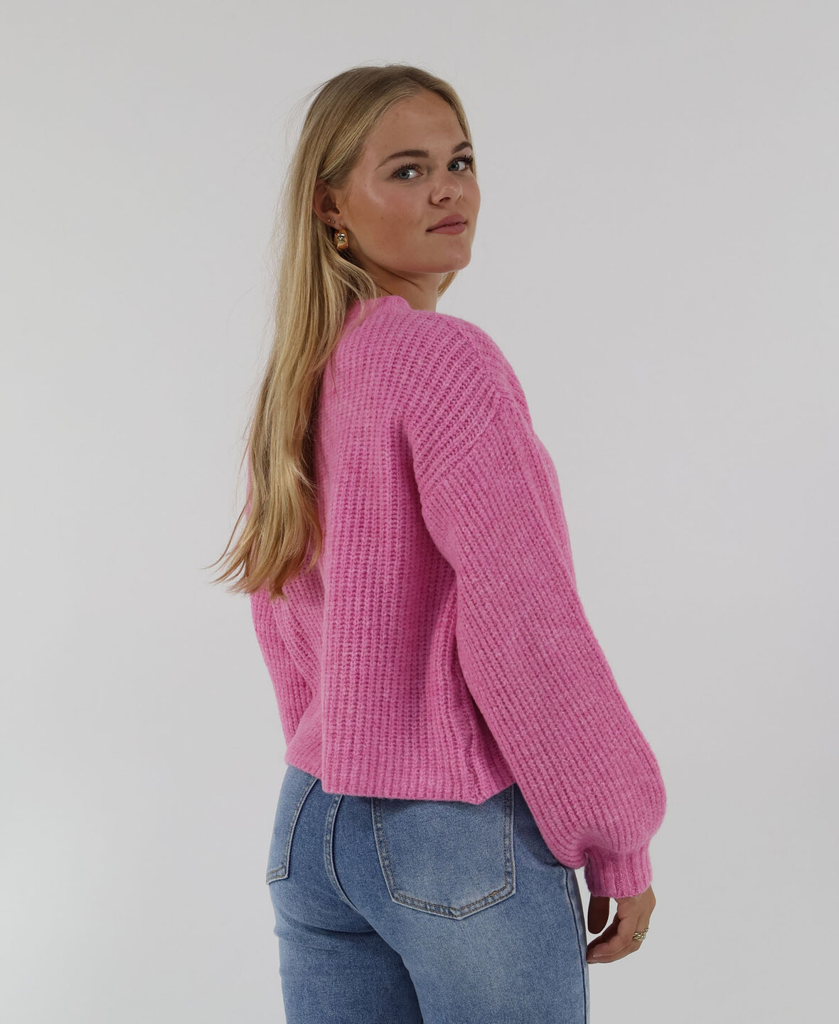 Knit Cardigan Fuchsia