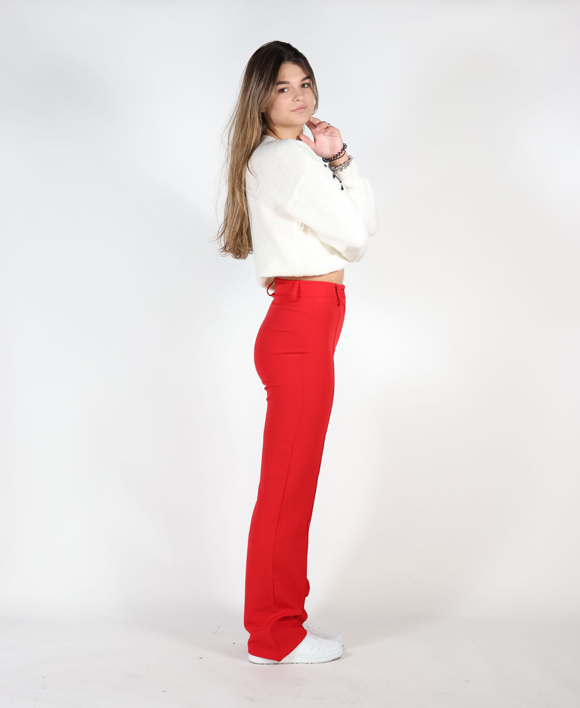 Sanne Stripe Pants Red (TALL)