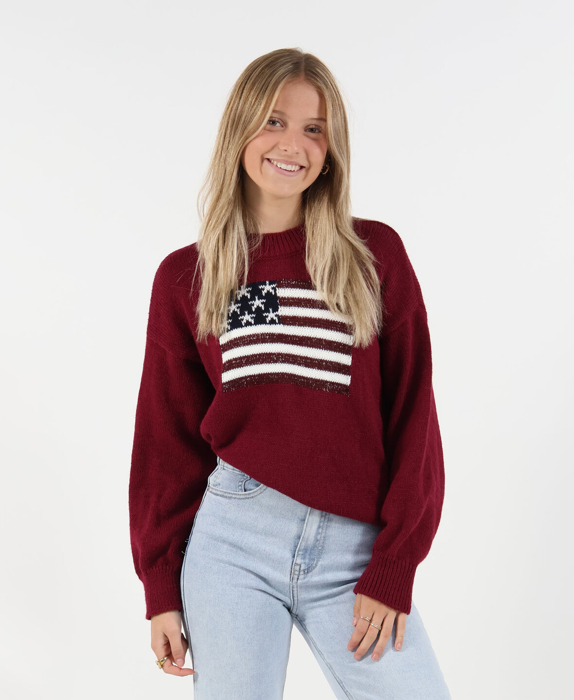 USA Lurex Sweat Bordeau