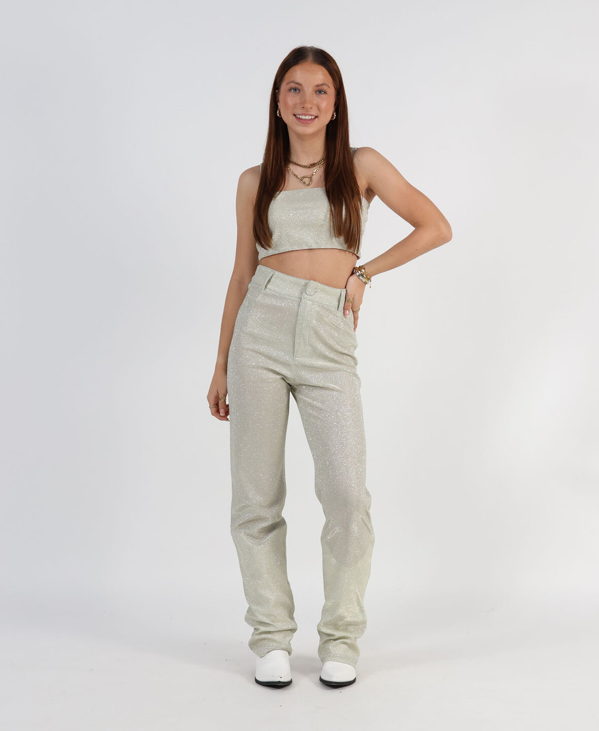 Sanne Glam Pants Beige