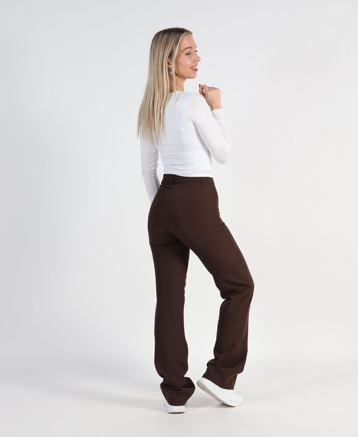 Sanne Stripe Pants Choco (TALL)