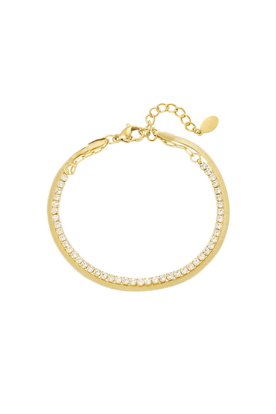 Double Diamonds Bracelet Gold