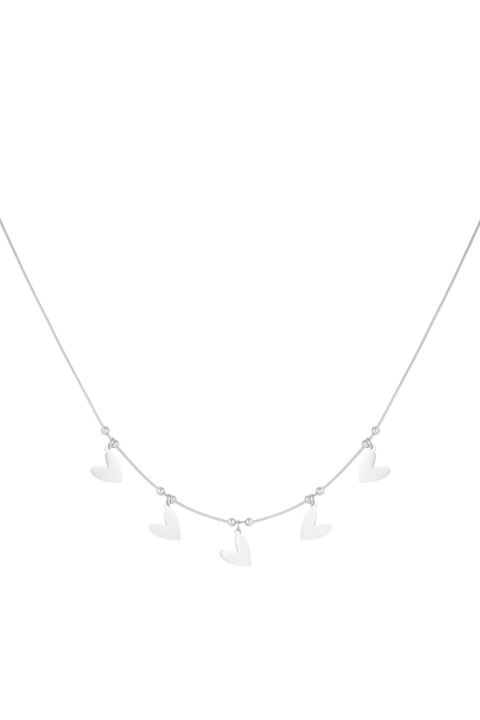 Heart To Heart Necklace Silver