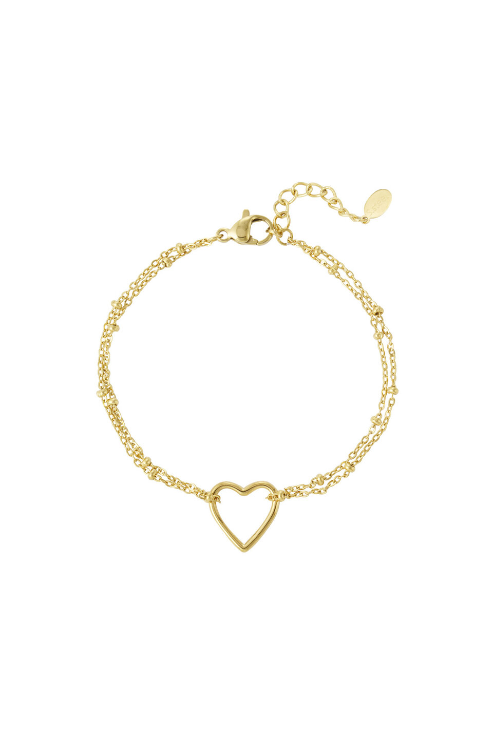 Open Heart Bracelet Gold