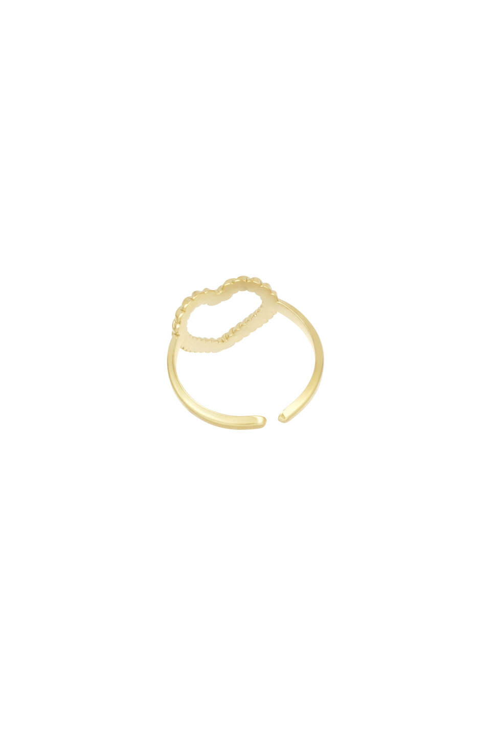 Twisted Heart Ring Gold