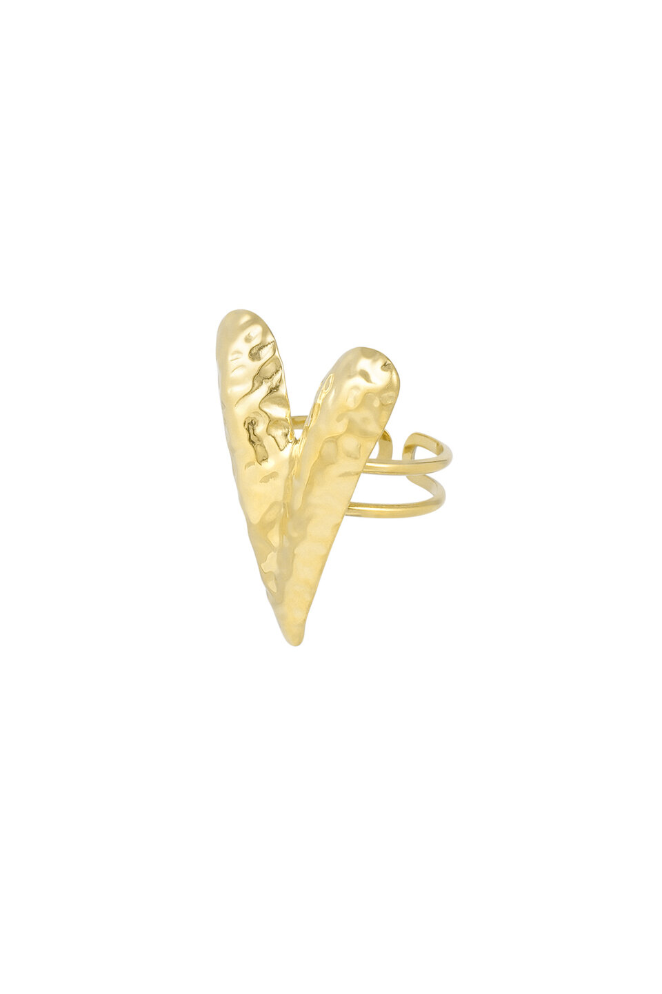 Structured love ring Gold