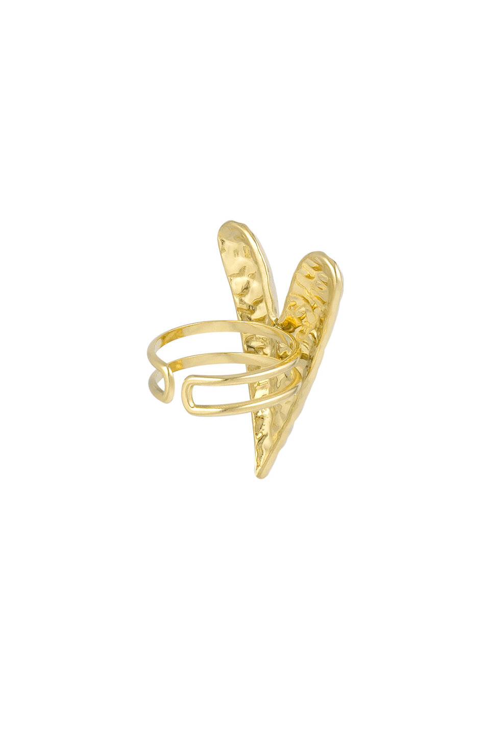 Structured love ring Gold