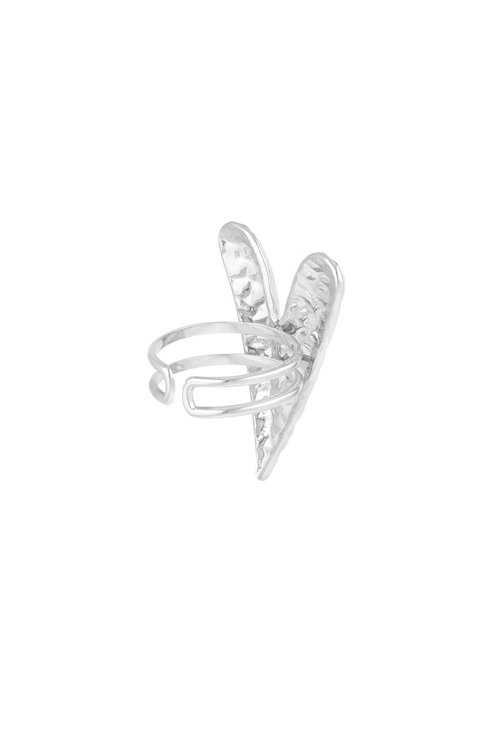 Structured love ring Silver