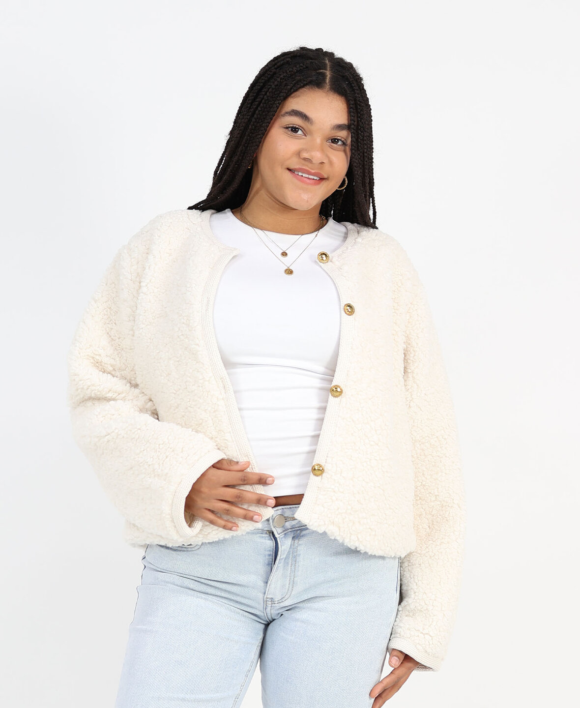 Teddy Jacket Creme 